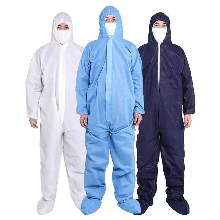 Disposable integrated hooded full body protective clothing Dust and water resistant breathable