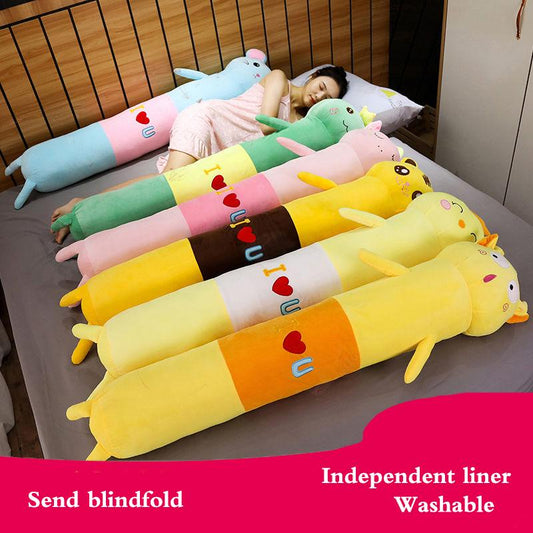 Removable Washable Sleeping Pillow Cylindrical Plush Pillow Sleeping Bed Extra Long Pillow