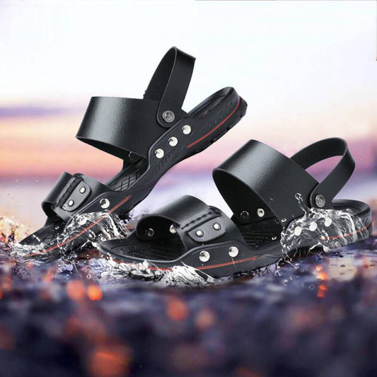 Beach Shoes Men's Sandals Trend Sandals Summer Non-slip Leather Soft Sole Dual-purpose Casual Shoes