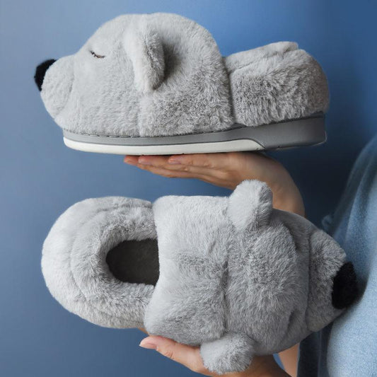 Autumn and Winter Indoor Cotton Slippers Bag and Non-slip Flat Shoes Essential for Home Leisure and Entertainment