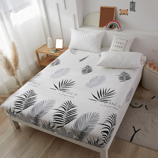 Skin-friendly Cotton Bed Sheet Single Piece Cotton Bed Cover Non-slip Fixed Mattress Cover Dust Protection Cover Bedding