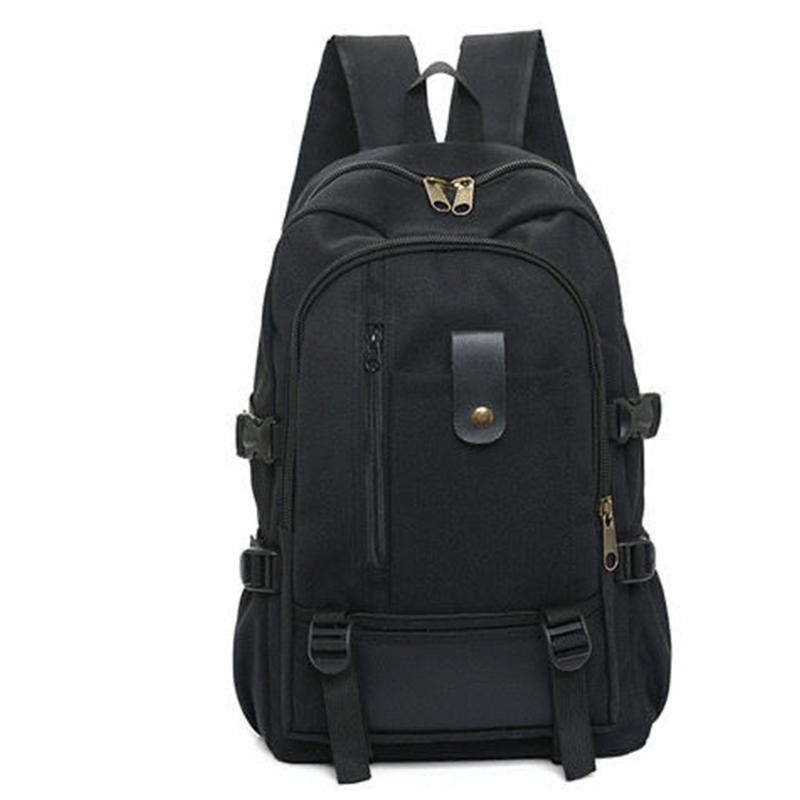 Canvas Backpack Men's Simple Large-capacity School Bag Fashion Trend Korean Student Backpack