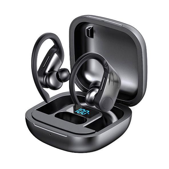 Bluetooth Earphones LED Digital Display 8D Wireless Bluetooth Headsets Hanging Ear Business Earphone