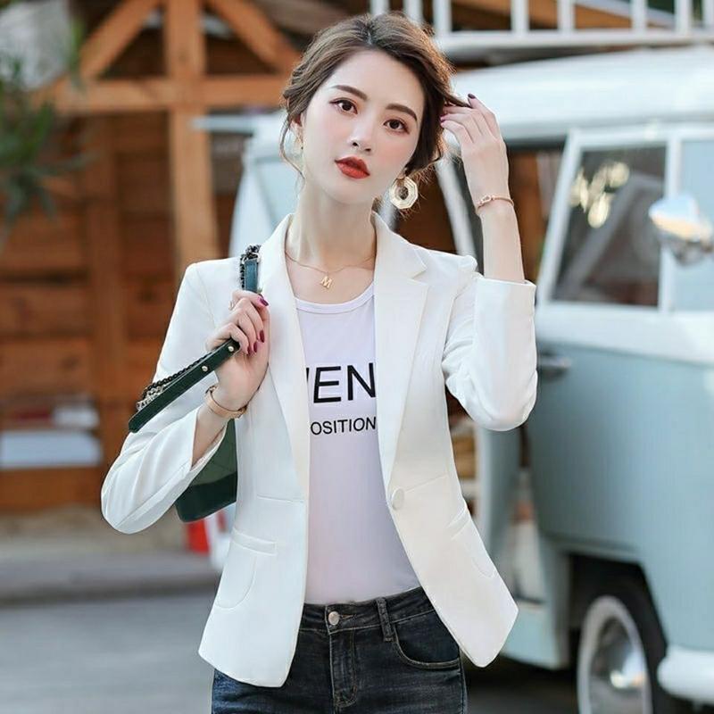 Short Suit Jacket Women's Temperament Casual Suit Jacket Slim Slimming Women's Thin Coat Can Wear Professional Attire for Work Elegant Blazer