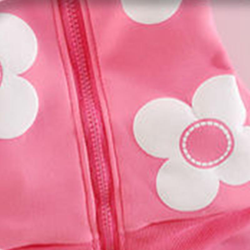 Children's Plus Velvet Thick Solid Color Flower Fashion Suit Girl Baby Autumn and Winter Children's Hooded Suit Cotton Coat