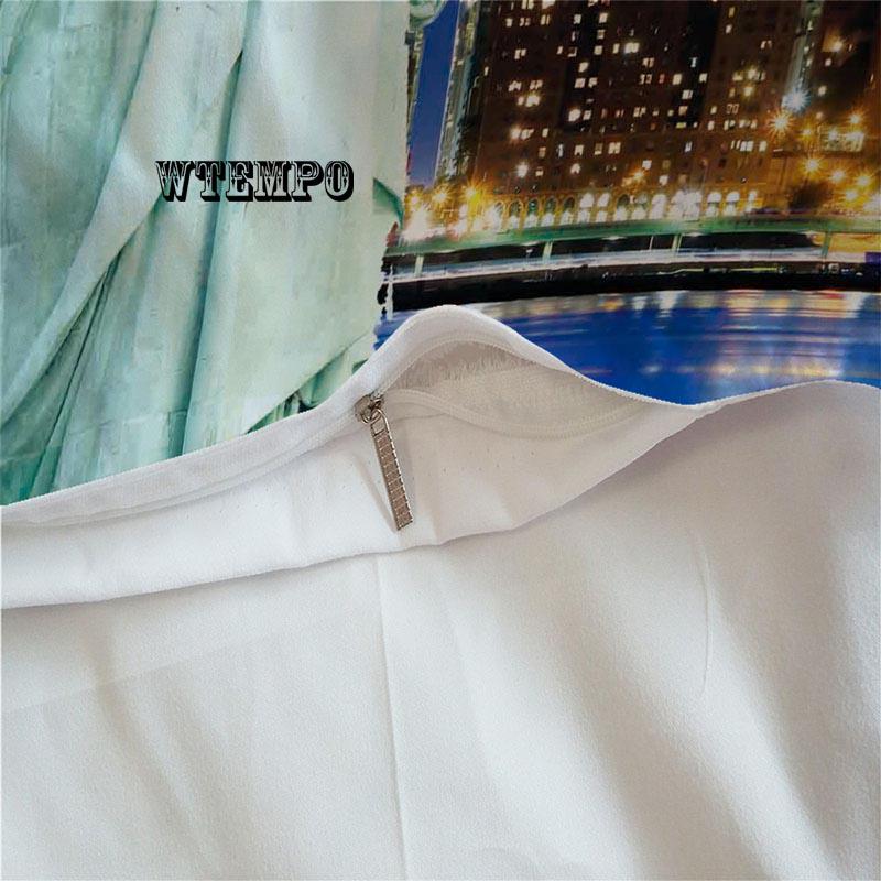 2/3 Pcs/set Cotton Bedding 3D Statue of Liberty Sets Reactive Printing Duvet Cover Bedding