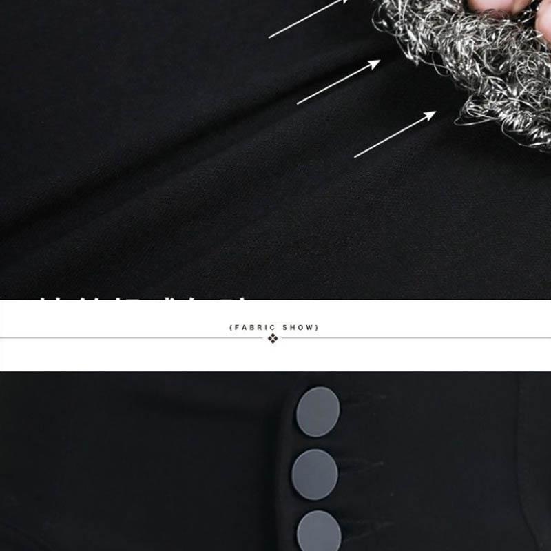 High-waist Three-button Stretch and Velvet Slimming Trousers Women's Tight-fitting Slimming and Long Plus Size Small Black Pants