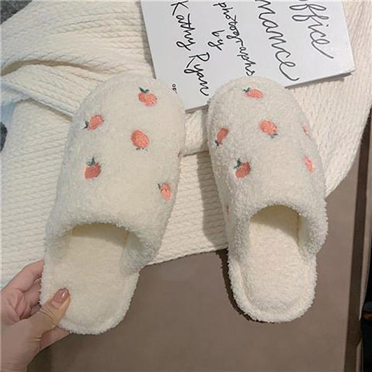 Ladies Pure Cotton Slippers Indoor Non-slip Slippers Soft Bottom Household Casual Slippers Keep Warm in Autumn and Winter