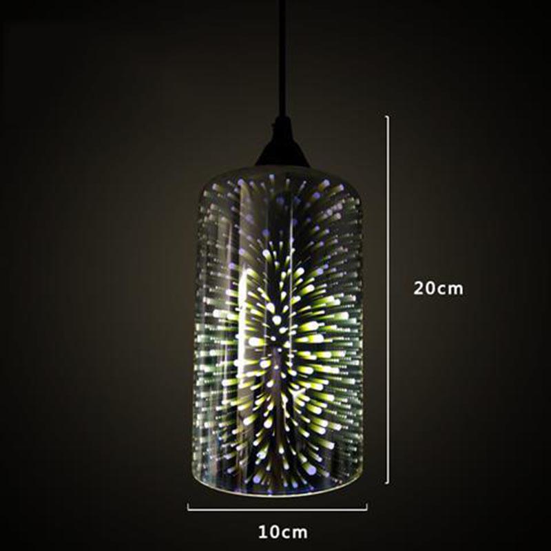 Led 3D Chandelier Creative Restaurant Cafe Bar Psychedelic Dazzling Romantic Fireworks Chandelier