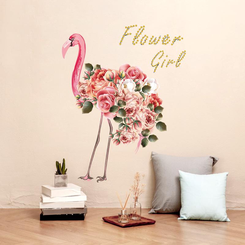 Flamingo PVC Modern Wardrobe Cabinet Tiles Toilet Wall Decoration Decorative Mural Wall Stickers