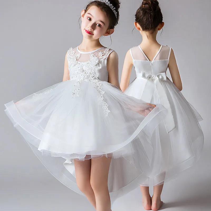 Girls Dress Princess Dress Tail Tutu Dress Spring and Summer Little Girl Catwalk Piano Host Performance Costume