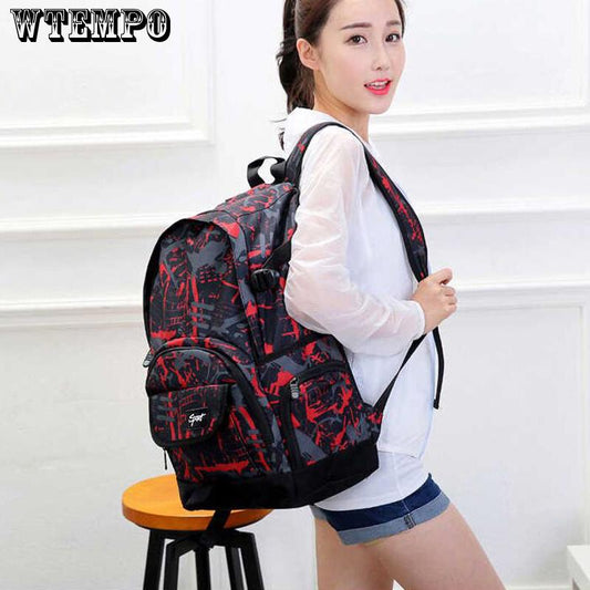 Backpack Student School Bag Fashion Backpack Summer Travel Backpack Canvas Male Middle School Student School Bag Large-capacity Backpack