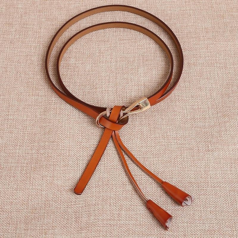 Women's Dress Decorative Belt with Skirt Thin Belt Casual Ladies Belt Leather Belt Tassel Girl Dress Decorative Belt