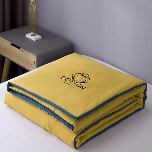 Summer Soft Washed Cotton Skin-friendly Down Velvet Quilt Machine Wash Single Double Air-conditioned Quilt Student Spring and Autumn Quilt