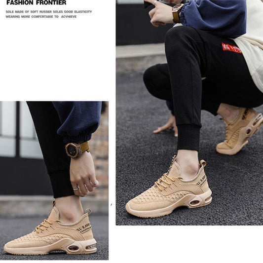 Summer Fly Men's Deodorant Net Shoes Breathable Sports Casual Shoes Travel Korean Style All-match Trendy Shoes
