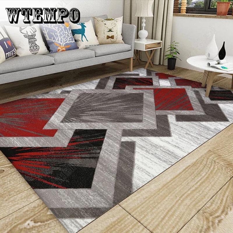Nordic Geometric Printed Carpets Rugs Modern Table Bedroom Living Room Non-Slip Tapete Modern