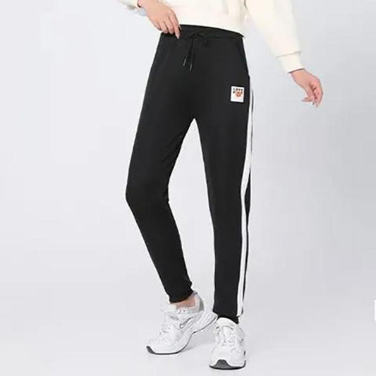 Black Sports Pants Female Students Korean Version of The Thin Loose Veneum Ahead Big Size Small Feet Harem Pants