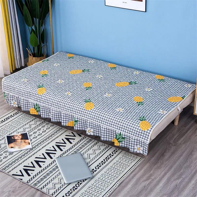 Simple Dual-use Armrestless Sofa Bed Cover Full Cover Foldable Sofa Cushion Four Seasons Universal Non-slip Sofa Cover