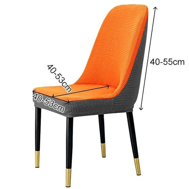 Nordic Style Household Dining Table and Chair Cover Universal Modern All-inclusive Elastic Thickening Semicircular Color Matching Curved Chair Cover