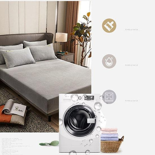 3pcs/set Thick Coral Velvet Mattress Cover Crystal Velvet Bedspread Plus Velvet Flange Winter Warm Bed Cover