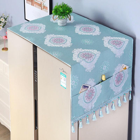 Fridge Dust Cover Washing Machine Cover Household Dust Proof Covers with Storage Pockets