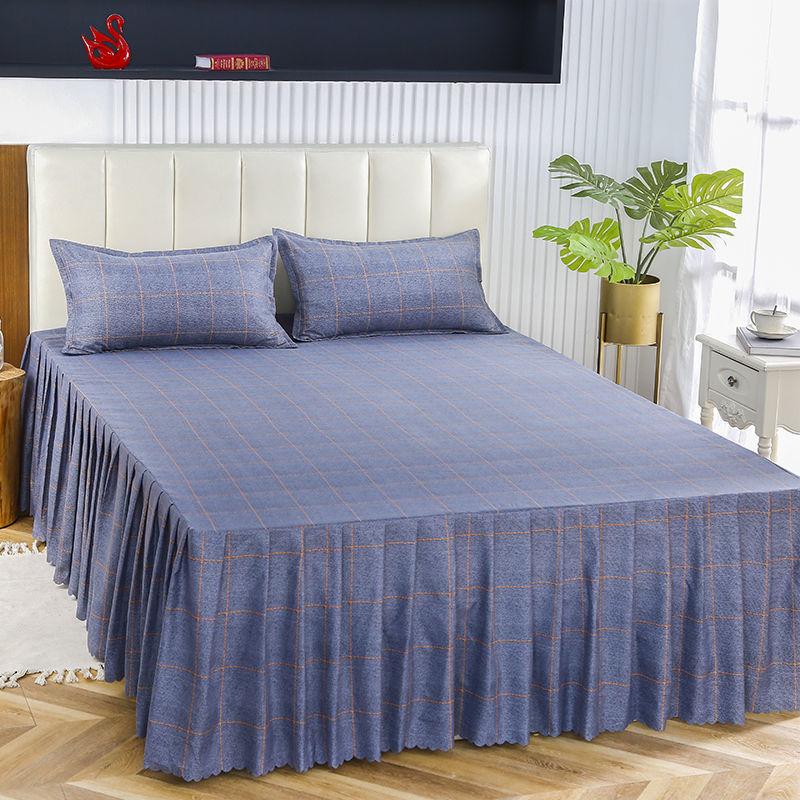 Bedroom Home Sanding Bed Skirt Solid Color Skin-friendly Bedspread Bedspread Bedroom Student Dormitory Sheets