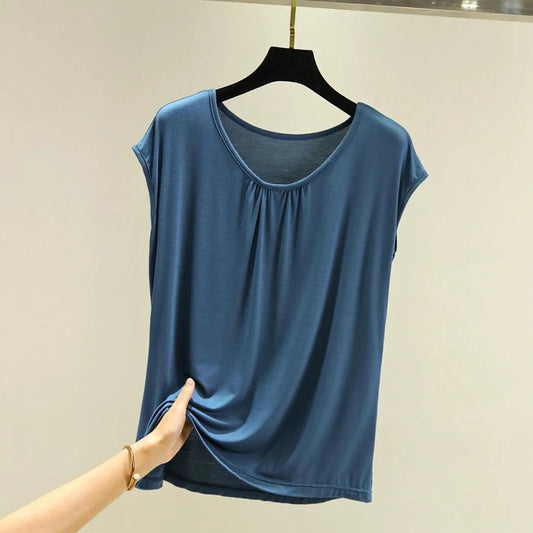 Summer Outer Wear Loose Sleeveless Vest Women's Summer Large Size Inner T-shirt Top Bottoming Shirt