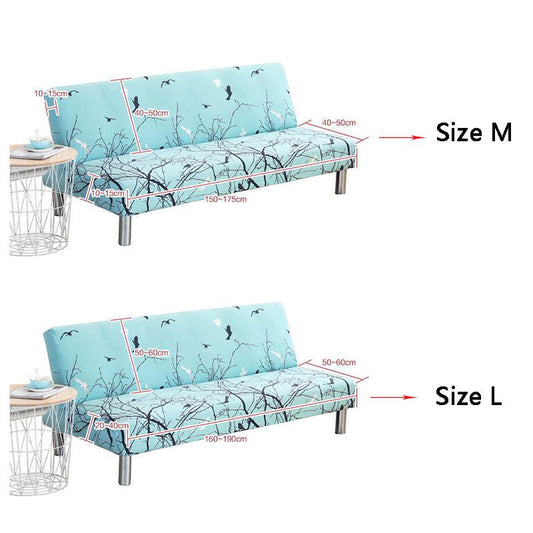 All-inclusive Folding Sofa Bed Cover Tight Wrap Magic Sofa Cover Printed Stretch Couch Cover Without Armrest