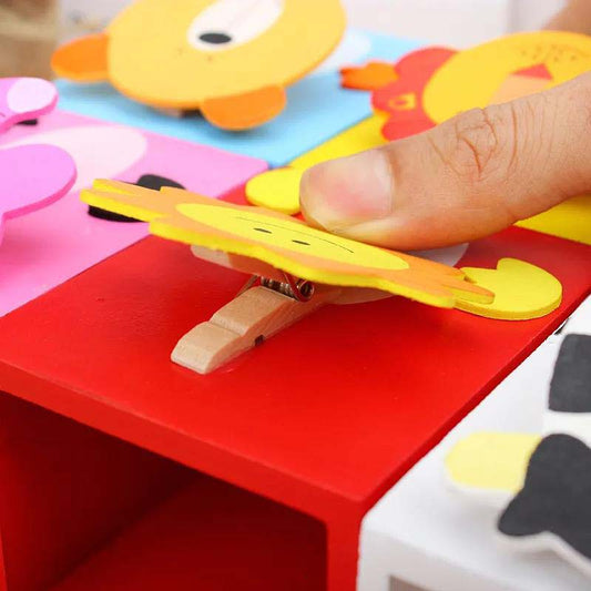 Cartoon Wooden Pen Holder Creative Desktop Stationery Office Supplies Storage Box