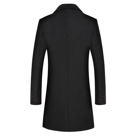 Woolen coat Large size Windbreaker Men's clothes Autumn And Winter Medium and long section