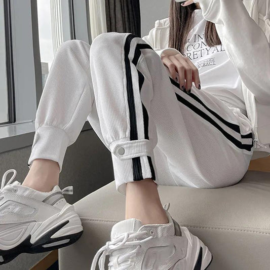 Women's Loose Sports Pants Student Pants Women's Casual Bundle Feet Fleece Sweatpants Bodybuilding Training Fitness Pants