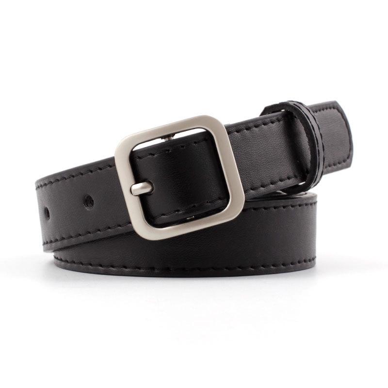 Small Square Buckle Ladies Belt Multicolor Wild Jeans Belt Student Fashion Decorative