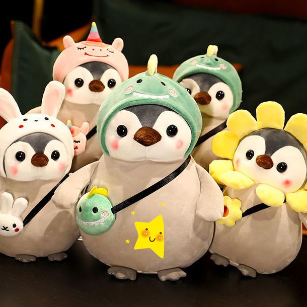 Kids Plush Toys Lovely Penguin Plush Doll Pillow Soft Changing Penguins Kids Sleep Doll Cute Children's Birthday Gifts