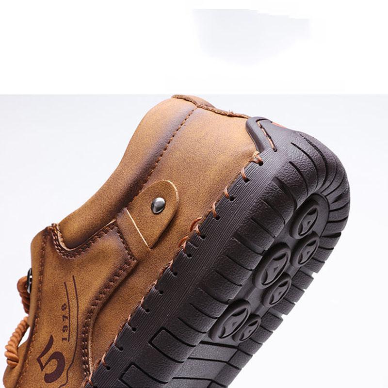 Leather Men Casual Shoes British Style Comfortable Men Breathable Walking Shoes Driving Leather Shoes