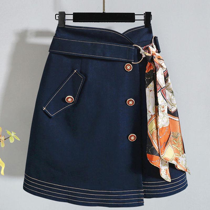 Fashion Summer Tops Skirt 2 Piece Set Women Printed T Shirt Irregular Skirt 2 Piece Set Outfits