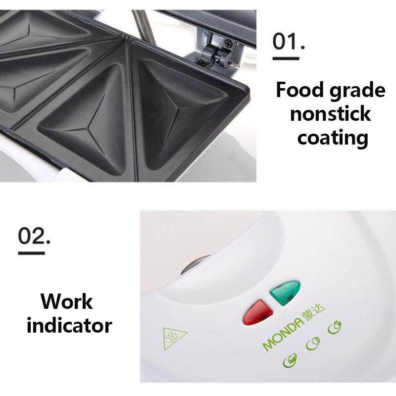 750W Waffle Maker Multifunctional Breakfast Maker Sandwich Making Machine Bread Maker Kitchen Supplies