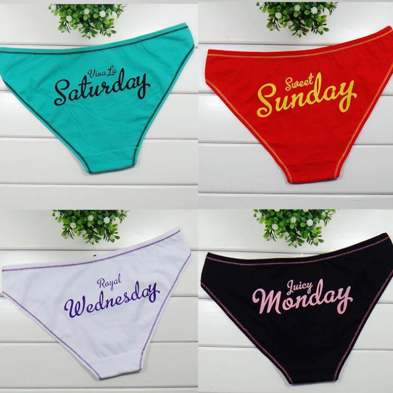 7/pcs Women's Panties Soft Cotton Panties Breathable Comfortable Sexy Girls Solid Color Panties Ladies Briefs