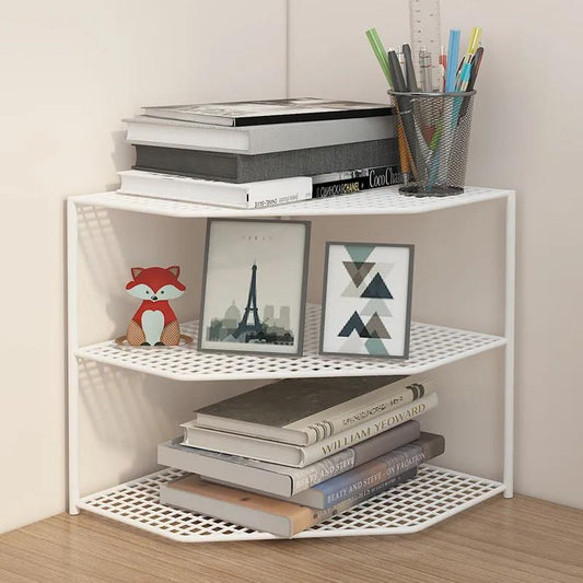 Bookcase Corner Shelf Simple Desk Corner Corner Cabinet Bay Window Desktop Triangle Corner Bookcase Storage Rack