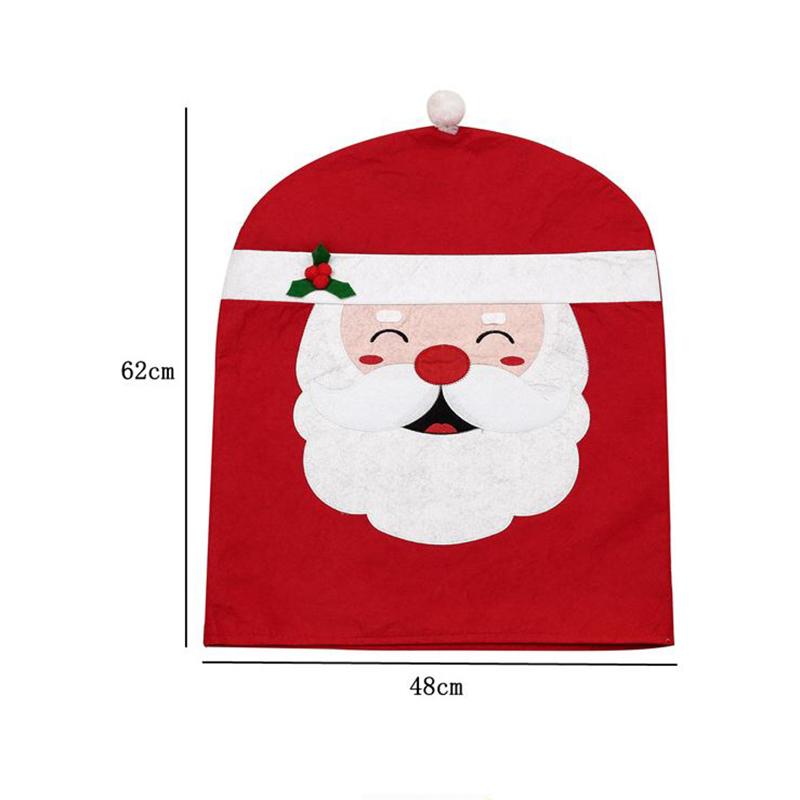 Christmas Decoration Seat Cover Elderly Style Dining Table and Chair Household Seat Cover Christmas Chair Cover Ornaments
