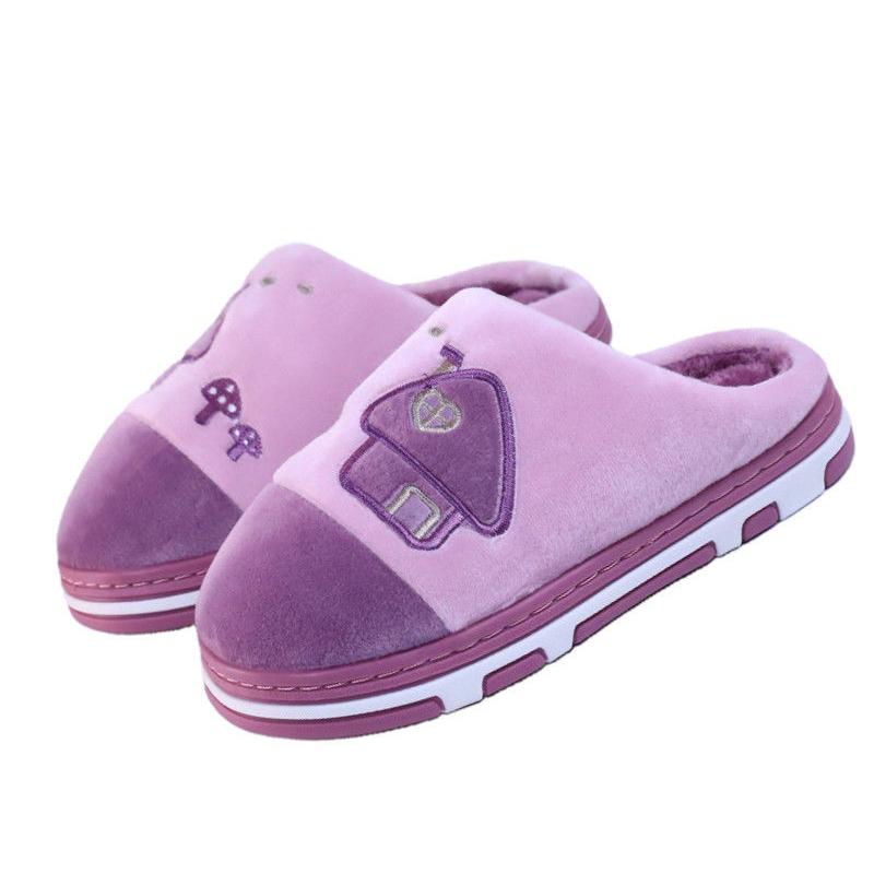 Household Non-slip Plus Velvet Warm Cotton Slippers Winter Ladies' Home Cotton Shoes