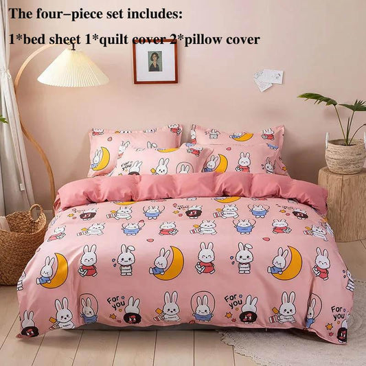 Four-piece Bed Sheet Set Simmons Bedspread Non-slip Duvet Cover Bed Sheet Pillowcase 1.5m 1.8m Bed Home Bed Set