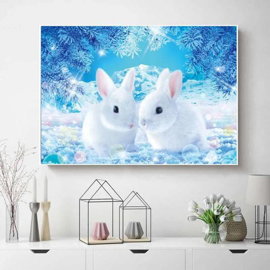 Cartoon Rabbit Diamond Painting for Beginners Point Sticking Brick Stone Show Cross Stitch Living Room Full of Diamond Diamond Painting