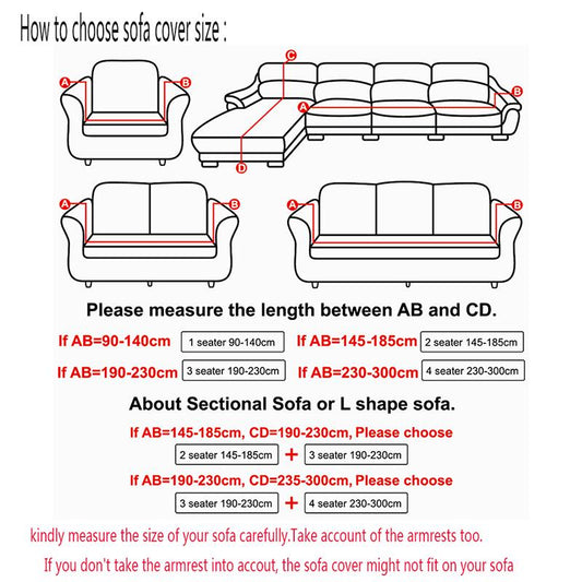 Elastic Sofa Cover for Living Room Spandex Sofa Slipcovers Tight Wrap All-inclusive Couch Cover