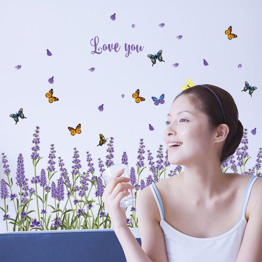 Lavender baseboard porch kitchen bathroom bedroom living room decorative wall sticker