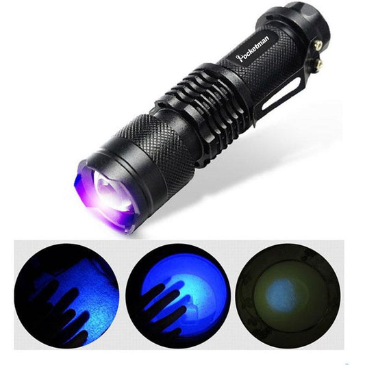 Fluorescent Agent Detection 365nm Ultraviolet Rays Cosmetics Anti-counterfeiting Pen Purple Flashlight Detection Fluorescent Agent Without Lighting