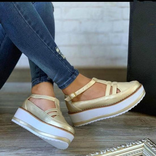 New Women's Shoes Sneakers Buckle Platform Sneakers Women's Shoes Casual Lace Sandals Ladies
