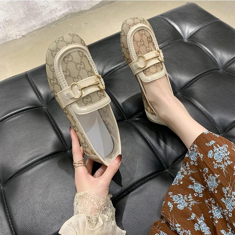 Women's Soft Sole Mesh Casual Shoes Single Shoes Breathable Mesh Shoes Summer Pedal Sandals Comfortable Boat Shoes Women's Shoes Home Mother Shoes