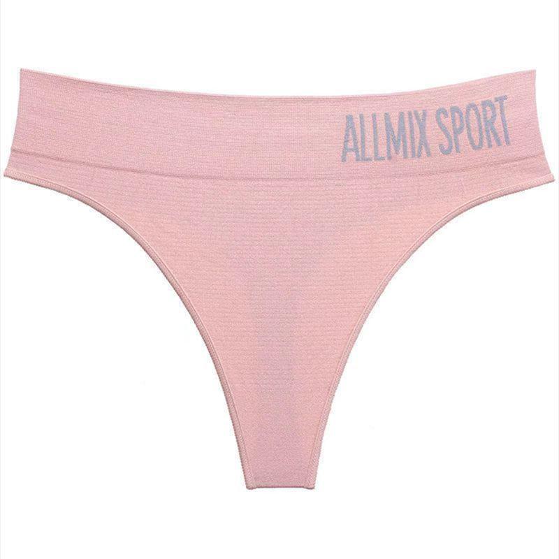 High Waist Women's Thong Underwear T European and American Sports Fitness Abdomen and Buttocks Large