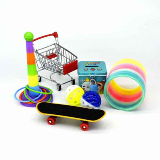 12 Packs Parrot Bird Toy Combination Set Product Ring Skateboard Cart Ball Bite Training Interactive Equipment