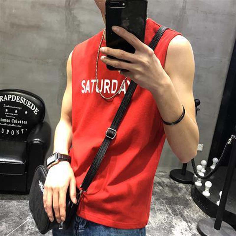 Summer Basketball Vest Men's Outdoor Leisure Sleeveless T-shirt